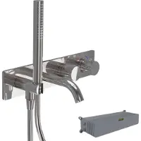 Blaufoss Round inbouw badkraan thermostatisch met handdouche chroom incl. inbouwelement