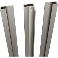 Linie set hoekprofiel + zijprofielen voor douchewandbekleding 210 cm zijdegrijs