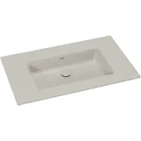 Storke Diva enkele wastafel mat zijdegrijze top solid 85 x 52 cm