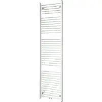 VIPERA Kanza enkele handdoekradiator 50 x 180 cm centrale verwarming mat wit zij- en middenaansluiting 1068W