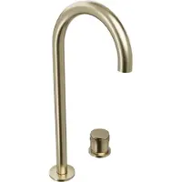 Blaufoss Pavilion Curve verhoogde wastafelkraan Brushed Champagne Gold
