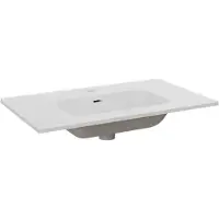 Balmani Nostra enkele wastafel porselein mat wit 80 x 46 cm