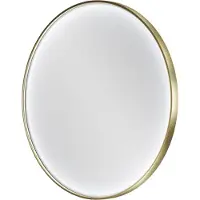 Balmani Secret rond badkamerspiegel Brushed Champagne Gold Ø 80 cm met spiegelverlichting en anti-damp