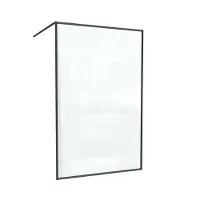 Balmani Framed inloopdouche 160 x 210 cm helder glas met coating, mat zwart profiel