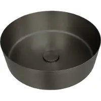 Balmani Accia waskom Brushed GunMetal roestvrij staal rond Ø 36 cm