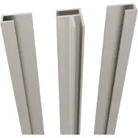 Linie set hoekprofiel + zijprofielen voor douchewandbekleding 260 cm mat beige Clermont