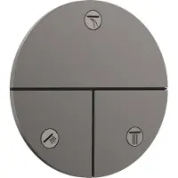 Hansgrohe ShowerSelect Comfort S stopkraan inbouw voor 3 functies, Brushed Black Chrome