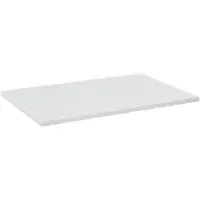 Linie Lado enkel wastafelblad mat wit composiet marmer 70 x 46 cm