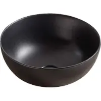 Luca Varess Supra waskom Mat Zwarte porselein rond Ø 36 cm