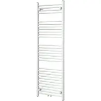 VIPERA Kanza enkele handdoekradiator 50 x 150 cm centrale verwarming mat wit zij- en middenaansluiting 842W