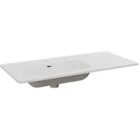 Balmani Nostra asymmetrisch linkse wastafel porselein Glanzend Wit 100 x 46 cm