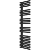 VIPERA Avila enkele handdoekradiator 50 x 187 cm centrale verwarming mat zwart middenaansluiting 1204W