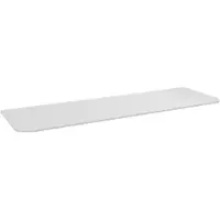 Storke Tavola Soft enkel of dubbel wastafelblad mat witte solid surface 140 x 46 cm