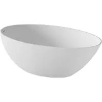 Balmani Fahro ovaal vrijstaand bad 160 x 85 cm Solid Surface mat wit