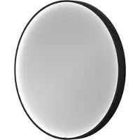 Balmani Secret Black rond badkamerspiegel zwart Ø 60 cm met spiegelverlichting en anti-damp