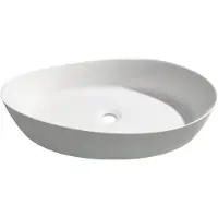 Balmani Jezi waskom mat witte solid surface ovaal 54 x 34 cm