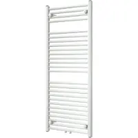 VIPERA Kanza enkele handdoekradiator 50 x 120 cm centrale verwarming Glanzend Wit zij- en middenaansluiting 691W