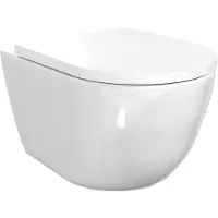 Luca Varess Moreno hangtoilet Glanzend Wit randloos