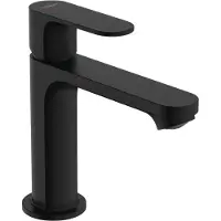 Hansgrohe rebris s eengreeps wastafelmengkraan 110 coolstart met popup trekwaste metaal, mat zwart
