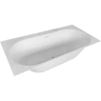 Balmani Rallanta Cresta tweepersoons inbouwbad 180 x 90 cm Solid Surface mat wit