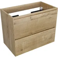 Balmani Mitra Compact zwevend wastafelonderkast 80 x 46 cm ruwe eik 2 lades