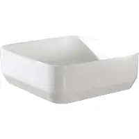 Luca Varess Messina waskom Glanzend Witte porselein vierkant 36 x 36 cm