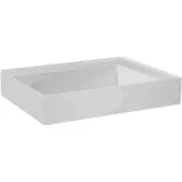 Balmani Argila asymmetrisch linkse wastafel composietmarmer Hoogglans Wit 60 x 46 cm