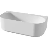 Balmani Scala halfvrijstaand bad 175 x 80 cm Solid Surface mat wit
