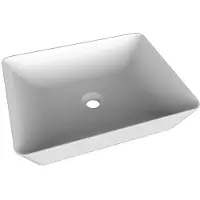 Balmani Still waskom matte Solid Surface rechthoekig 48 x 38 cm