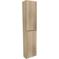 Storke Edge staande badkamerkast rechts ruwe eik 40 x 30 x 200 cm