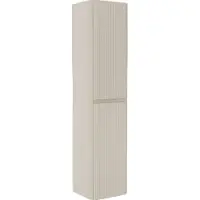 Storke Soft zwevende badkamerkast 40 x 35 x 170 cm Sand mat vert. sym. Groef