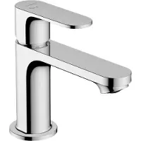Hansgrohe Rebris S wastafelkraan 80 waterbesparend met CoolStart en synthetische afvoer chroom