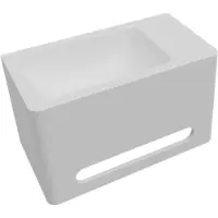 Balmani Deco handenwasser 40 x 22 cm Mat Witte Solid Surface