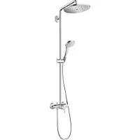 Hansgrohe Croma Select S opbouw regendouche met mengkraan en 28cm hoofddouche chroom