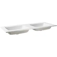 Balmani Tablo Strada dubbele wastafel glanzend composiet marmer 135 x 55 cm