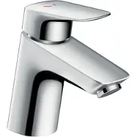 Hansgrohe Logis - Wastafelmengkraan - Ééngreeps bediening - CoolStart energiebesparend - Met trekwaste - 70mm - Chroom