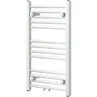 VIPERA Kanza enkele handdoekradiator 40 x 70 cm centrale verwarming mat wit zij- en middenaansluiting 322W