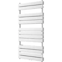VIPERA Vulcan dubbele handdoekradiator 60 x 123 cm centrale verwarming mat wit zij- en middenaansluiting 1.317W