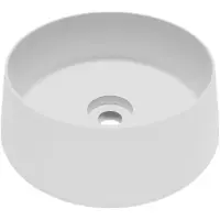 Balmani Bag waskom mat witte Solid Surface rond 40 x 40 cm