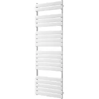 VIPERA Vulcan enkele handdoekradiator 60 x 180 cm centrale verwarming Glanzend Wit zij- en middenaansluiting 1.298W