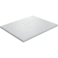 Linie Rumba douchebak 100 x 90 cm acryl mat wit leisteenstructuur