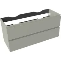 Linie Lado zwevende wastafelonderkast 120 x 46 cm greige 2 lades