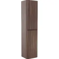 Storke Soft zwevende badkamerkast 40 x 35 x 170 cm notelaar vert. sym. Groef