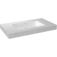 Storke Mata High enkele wastafel matte Solid Surface 95 x 52 cm