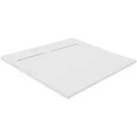 Luca Varess Dandy douchebak 90 x 90 cm composietmarmer mat wit rock structuur
