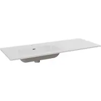 Balmani Nostra asymmetrisch linkse wastafel porselein Hoogglans Wit 120 x 46 cm