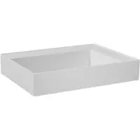 Balmani Argila asymmetrisch linkse wastafel composietmarmer mat wit 60 x 46 cm