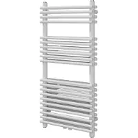 VIPERA Alegria dubbele handdoekradiator 50 x 100 cm centrale verwarming Glanzend Wit zij- en middenaansluiting 929W