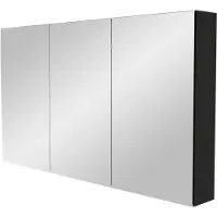 Storke Reflecta spiegelkast 130 x 75 cm Mat Zwart