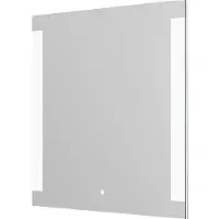 Linie Lunar rechthoekig badkamerspiegel 80 x 80 cm met spiegelverlichting